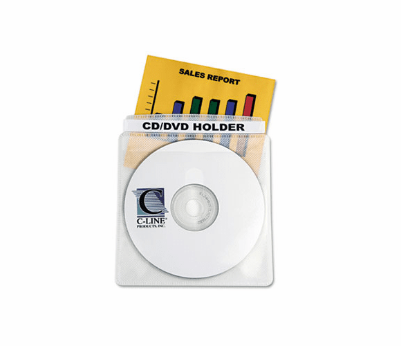 CLI61988 Deluxe Individual CD/DVD Holders, 50/BX By C-LINE PRODUCTS, INC