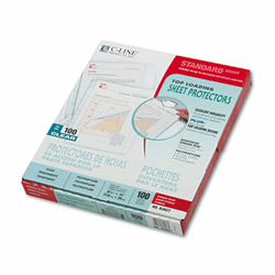 CLI62027 Standard Weight Polypropylene Sheet Protector, Clear, 11 x 8 1/2, 100/BX By C-LINE PRODUCTS, INC