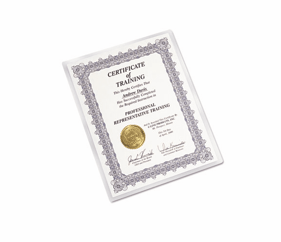 CLI65187 Quick Cover Laminating Folders, 12 mil, 9 1/8 x 11 1/2, 25/Pack By C-LINE PRODUCTS, INC