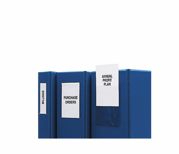 CLI70025 SelfAdhesive Ring Binder Label Holders, Top L