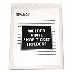 CLI80912 Vinyl Shop Ticket Holder, Both Sides Clear, 9 x 12, 50/BX By C-LINE PRODUCTS, INC