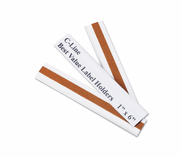CLI87627 Label Holders, Top Load, 6 x 1, Clear, 50/Pack By C-LINE PRODUCTS, INC