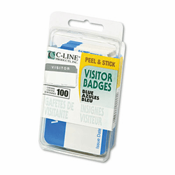 CLI92245 Self-Adhesive Name Badges, 3-1/2 x 2-1/4, Blue, 100/Box By C-LINE PRODUCTS, INC