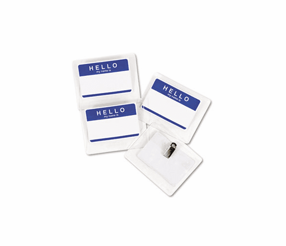 CLI95596 Badge Holder Kits, Top Load, 3 x 4, White, Clip Style, 96/Box By C-LINE PRODUCTS, INC