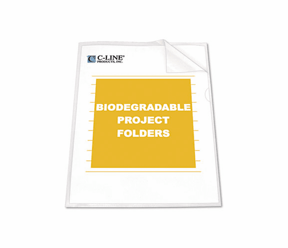 CLI99627 Biodegradable Project Folders, Reduced Glare, Polypropylene, Letter Size, 5/Pack By C-LINE PRODUCTS, INC