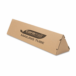 CML1407104 Triangular Mailing Tube, 4 x 4 x 18, Brown, 12/Pack By SHURTECH