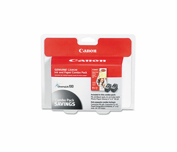 CNM0615B009 0615B009 Ink Cartridge & Glossy Photo Paper Combo Pack, 50 Glossy 4 x 6 Sheets By CANON COMPUTER SYSTEMS CCSI