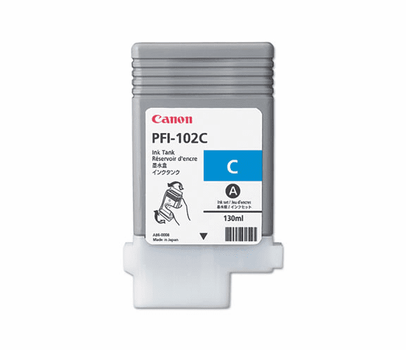 CNM0896B001AA 0896B001(PFI-102) Ink, 130 mL, Cyan By CANON USA, INC.