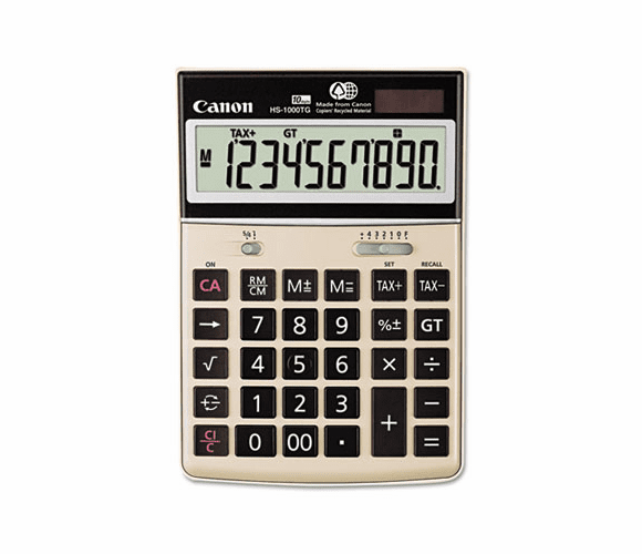 CNM1073B010 HS-1000TG One-Color 10-Digit Desktop Calculator, Tan By CANON USA, INC.