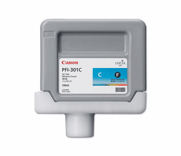 CNM1487B001AA 1487B001 (PFI-301C) Ink Tank, 330 mL, Cyan By CANON USA, INC.