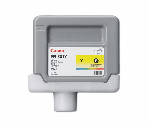 CNM1489B001AA 1489B001 (PFI-301Y) Ink Tank, 330 mL, Yellow By CANON USA, INC.
