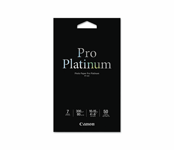 CNM2768B014AA Photo Paper Pro Platinum, High Gloss, 4 x 6, 50 Sheets/Pack By CANON USA, INC.
