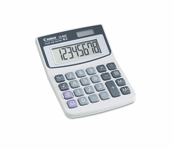 CNM4075A007AA LS82Z Minidesk Calculator, 8-Digit LCD By CANON USA, INC.
