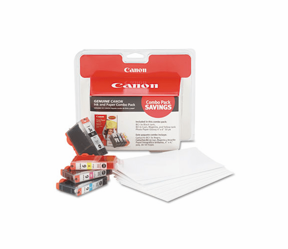CNM4479A292 4479A292 Ink Tank & Photo Paper Combo Pack, 50 Glossy 4 x 6 Sheets By CANON COMPUTER SYSTEMS CCSI