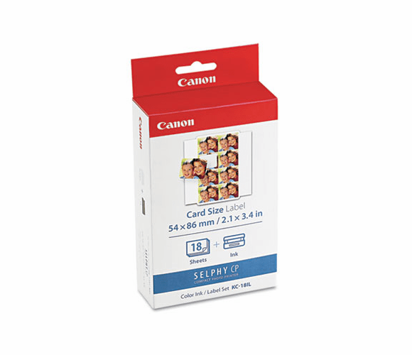 CNM7740A001 7740A001 Ink Cartridge/Label Set, 18 Sheets, 8 Labels/Sheet, 9/10 x 7/10 By CANON USA, INC.