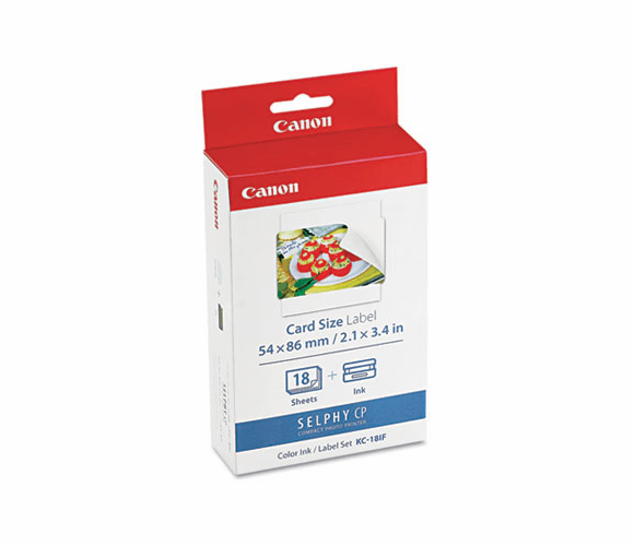 CNM7741A001 7741A001 Ink Cartridge/Label Set, 18 Sheets, 2 3/5 x 2 By CANON USA, INC.