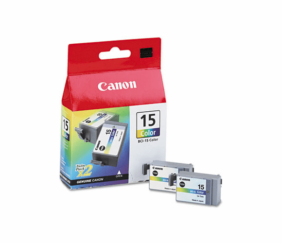 CNMBCI15 BCI15 (BCI-15) Ink Tank, 130 Page-Yield, 2/Pack, Tri-Color By CANON USA, INC.