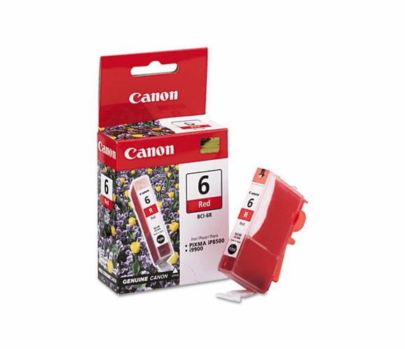 CNMBCI6R BCI6R (BCI-6) Ink Tank, 370 Page-Yield, Red By CANON COMPUTER SYSTEMS CCSI