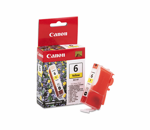 CNMBCI6Y BCI6Y (BCI-6) Ink Tank, 370 Page-Yield, Yellow By CANON USA, INC.