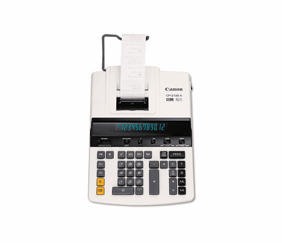 CNMCP1213DII CP1213DII 2-Color Heavy-Duty Printing Calculator,12-Digit Fluorescent, Black/Red By CANON COMPUTER SYSTEMS CCSI