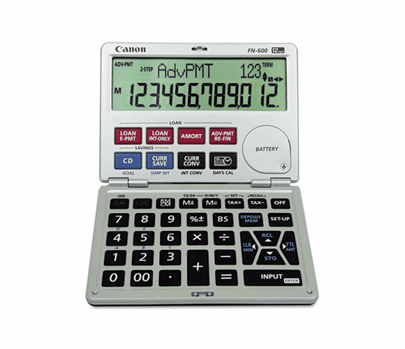 CNMFN600 FN600 Interactive Financial Calculator, 12-Digit LCD By CANON USA, INC.