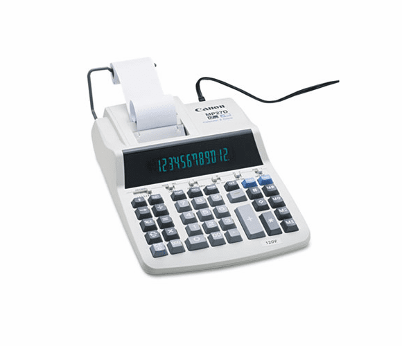 CNMMP27D MP27D Two-Color Ribbon Printing Calculator, 12-Digit Fluorescent, Black/Red By CANON USA, INC.
