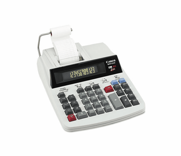 CNMMP41DHII MP41DHII Two-Color Printing Calculator, 14-Digit GLOview LCD, Black/Red By CANON USA, INC.