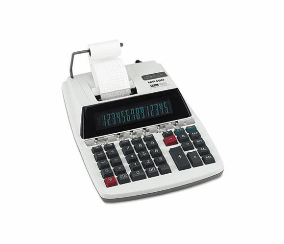 CNMMP49D MP49D Two-Color Ribbon Printing Calculator, 14-Digit Fluorescent, Black/Red By CANON USA, INC.
