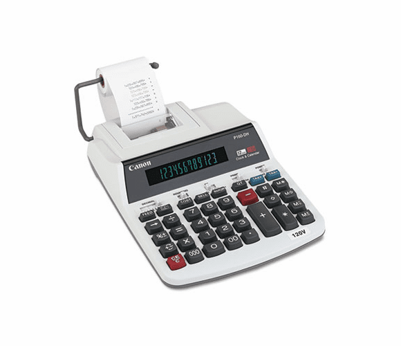 CNMP160DH P160DH Two-Color Roller Printing Calculator, 12-Digit Fluorescent, Black/Red By CANON USA, INC.