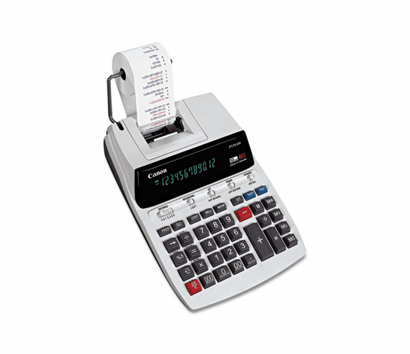 CNMP170DH P170DH Two-Color Roller Printing Calculator, 12-Digit Fluorescent, Black/Red By CANON USA, INC. refurbished