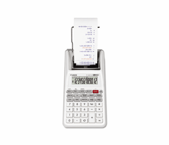 CNMP1DHVG P1-DHVG One-Color 12-Digit Printing Calculator, White By CANON USA, INC.
