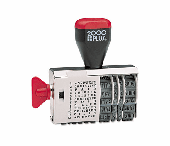 COS010180 2000 PLUS Dial-N-Stamp, 12 Phrases, 1 1/2 x 1/8 By CONSOLIDATED STAMP