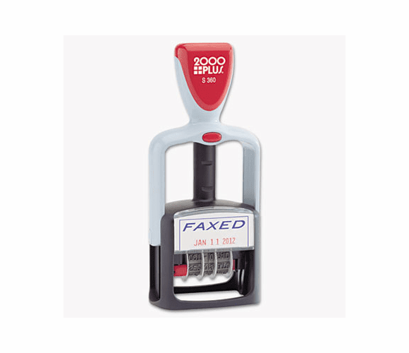 COS011032 2000 PLUS Two-Color Word Dater, "Faxed," Self-Inking By CONSOLIDATED STAMP