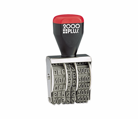 COS012731 2000 PLUS Traditional Date Stamp, Six Years, 1 3/8 x 3/16" By CONSOLIDATED STAMP