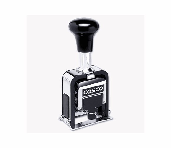 COS026138 2000 PLUS Automatic Numbering Machine, 6 wheels, Self-Inking, Black 3/4 x 1/4 By CONSOLIDATED STAMP