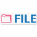 COS035534 Accustamp2 Shutter Stamp with Microban, Red/Blue, FILE, 1 5/8 x 1/2 By CONSOLIDATED STAMP