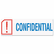 COS035536 Accustamp2 Shutter Stamp with Microban, Red/Blue, CONFIDENTIAL, 1 5/8 x 1/2 By CONSOLIDATED STAMP