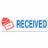 COS035537 Accustamp2 Shutter Stamp with Microban, Red/Blue, RECEIVED, 1 5/8 x 1/2 By CONSOLIDATED STAMP