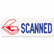 COS035606 Accustamp2 Shutter Stamp with Microban, Red/Blue, SCANNED, 1 5/8 x 1/2 By CONSOLIDATED STAMP