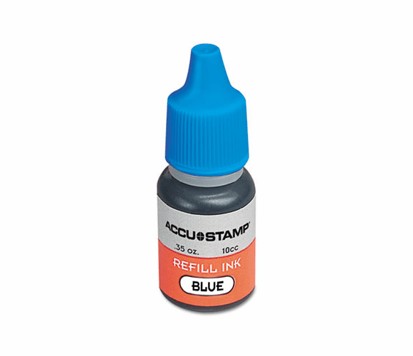 COS090682 ACCU-STAMP Gel Ink Refill, Blue, 0.35 oz Bottle By CONSOLIDATED STAMP