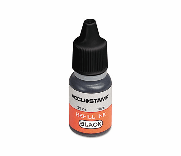 COS090684 ACCU-STAMP Gel Ink Refill, Black, 0.35 oz Bottle By CONSOLIDATED STAMP