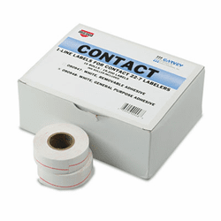 COS090948 One-Line Pricemarker Labels, 7/16 x 13/16, White, 1200/Roll, 16 Rolls/Box By CONSOLIDATED STAMP