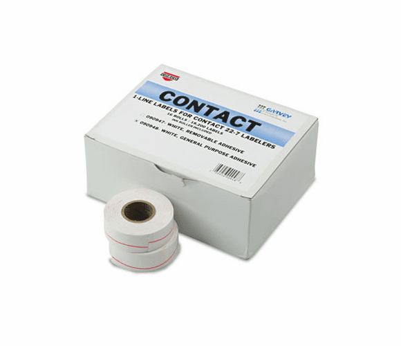 COS090948 One-Line Pricemarker Labels, 7/16 x 13/16, White, 1200/Roll, 16 Rolls/Box By CONSOLIDATED STAMP