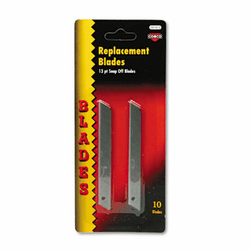 COS091473 QuickPoint Snap-Off Straight Handle Retractable Knife Replacement Blade, 10/Pack By CONSOLIDATED STAMP