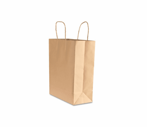COS091565 Premium Small Brown Paper Shopping Bag, 50/Box By CONSOLIDATED STAMP
