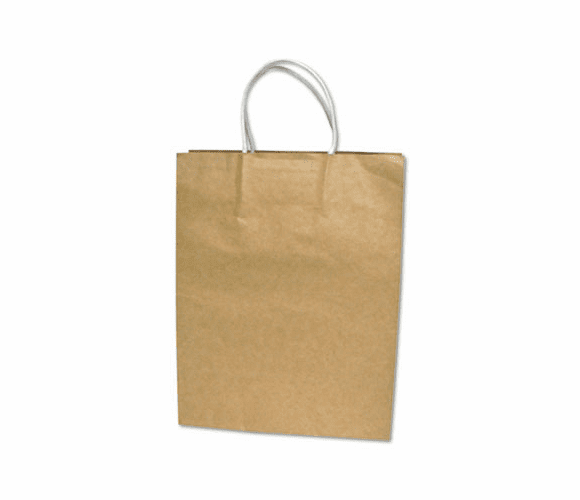 COS091566 Premium Large Brown Paper Shopping Bag, 50/Box By CONSOLIDATED STAMP
