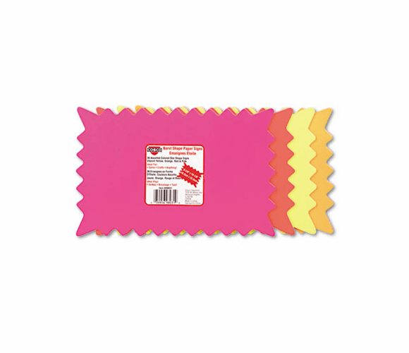 COS098031 Write-On Do It Yourself Sign, Die-Cut Paper, 10 x 6, Assorted Borders,36/Pack By CONSOLIDATED STAMP