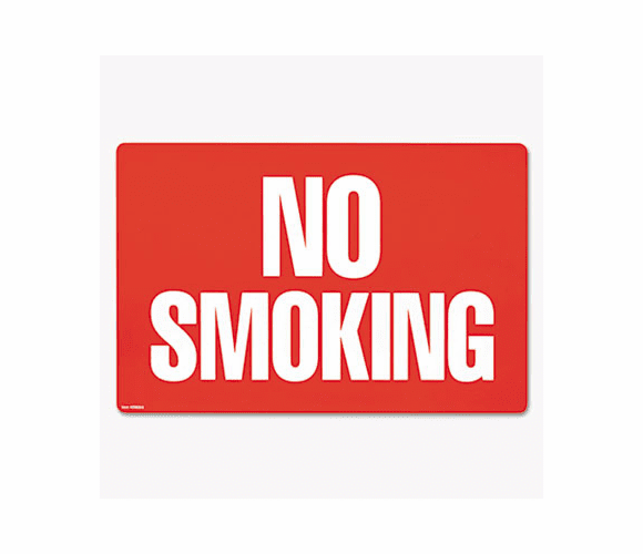 COS098068 Two-Sided Signs, No Smoking/No Fumar, 8 x 12, Red By CONSOLIDATED STAMP