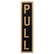 COS098078 Business Decal Sign, Push/Pull, 1 1/2 x 4, Black/Gold By CONSOLIDATED STAMP