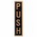 COS098078 Business Decal Sign, Push/Pull, 1 1/2 x 4, Black/Gold By CONSOLIDATED STAMP